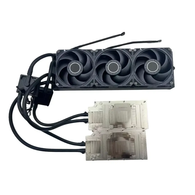 Aio Liquid Cooler - RTX 4090、A6000、5090ワークステーション用デュアルGPU水冷クーラー、AIO水冷システム、LGA1700、AM5 CPU対応、銅製