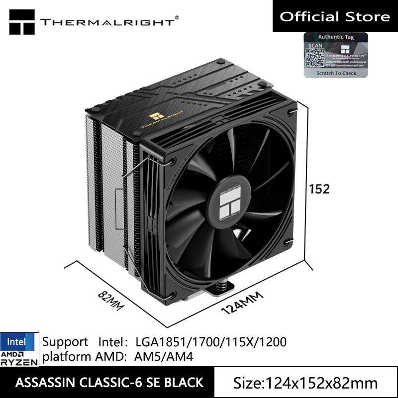 Cpu Heatsink - Thermalright ASSASSIN CLASSIC-6 SE CPU空冷ヒートシンク、AGHP GEN