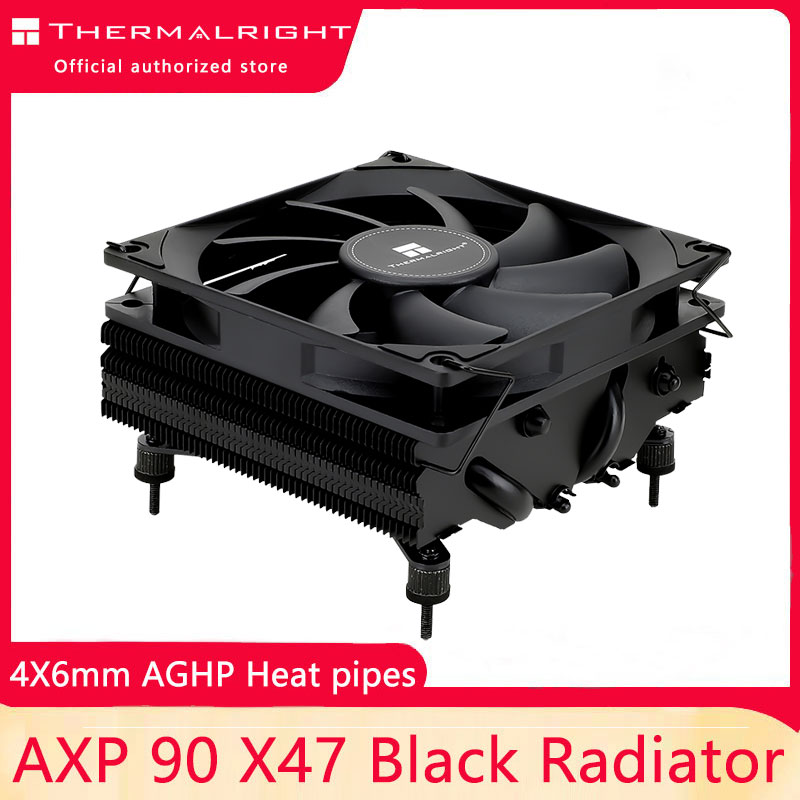 Air Cooler Cpu - ファン4枚用のサーマル右側AXP90-X47ロープロファイルCPUエアクーラー,90mm pwm,amd am4用のヒートパイプラジエーター,lga 115x 1200