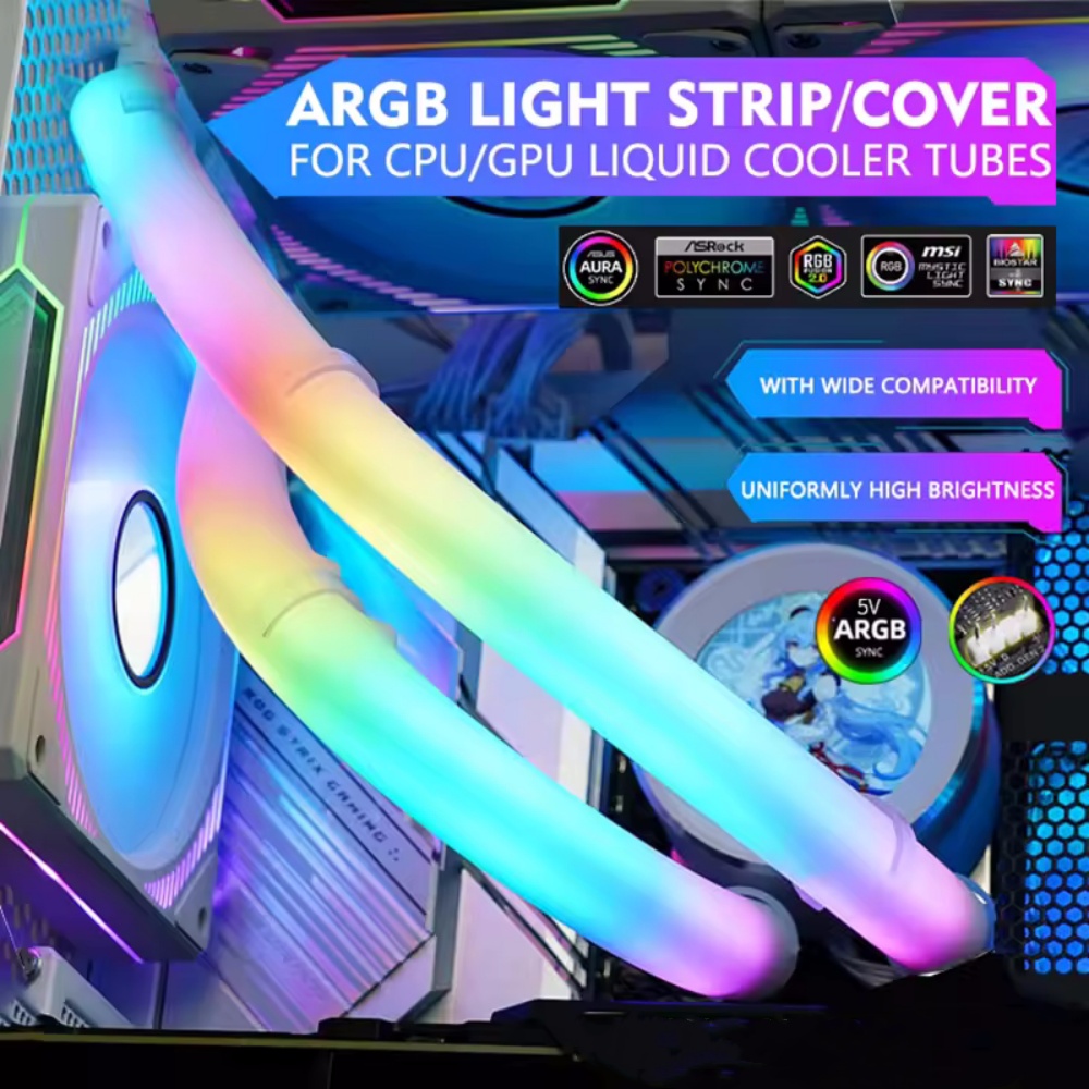 フレキシブル5V ARGB LEDネオンチューブライトストリ - Aio Liquid Cooler のレビューと価格