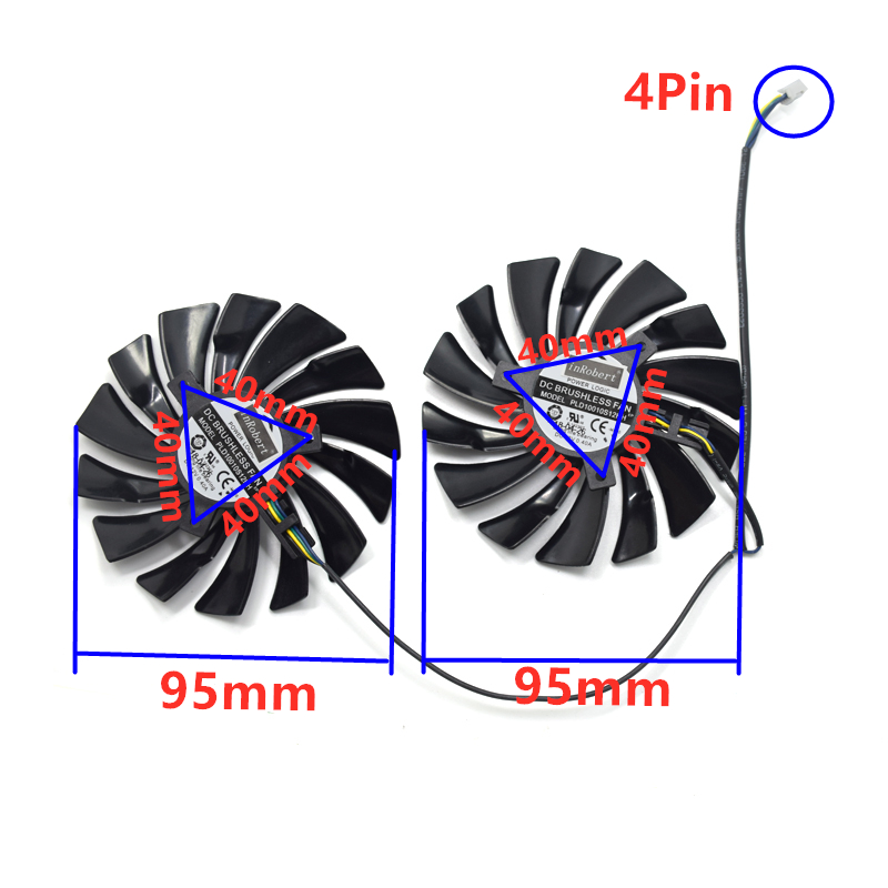 2個95ミリメートルPLD10010S12HHビデオカードフ - Cpu Cooler のレビューと価格