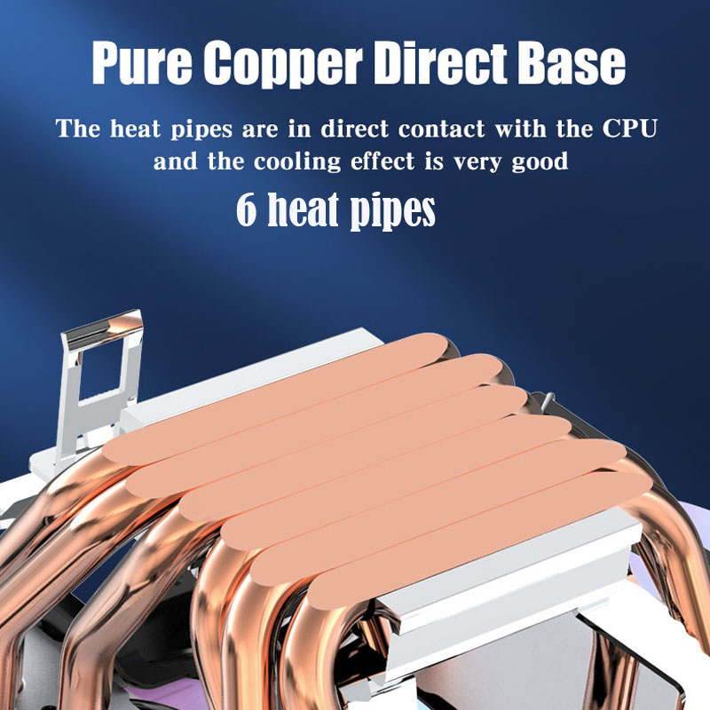 6 ヒートパイプ CPU クーラー 4Pin PWM PC  - Cpu Cooler のレビューと価格