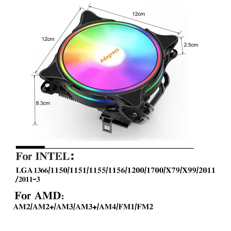 X99 CPU空冷クーラー 3ピン/4ピン ARGB PCプ - Cpu Cooler のレビューと価格